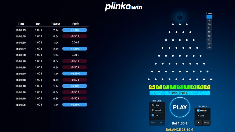 Plinko-applikationen